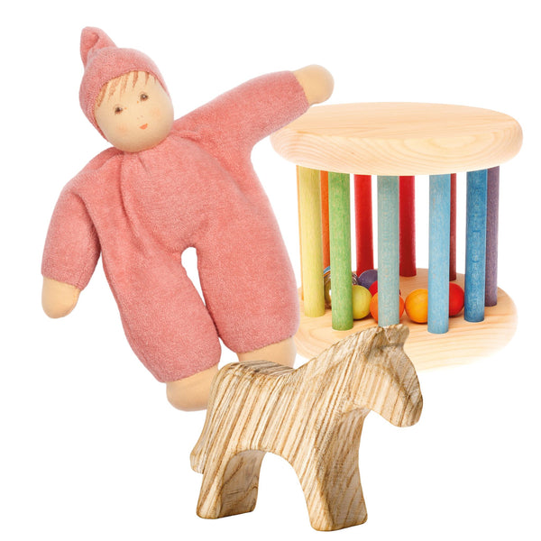 Babygeschenke Set rosa Schmusepuppe