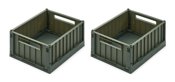 Liewood 15142-7348 Aufbewahrungsbox 2er-Pack S in grün "Weston Storage Box"